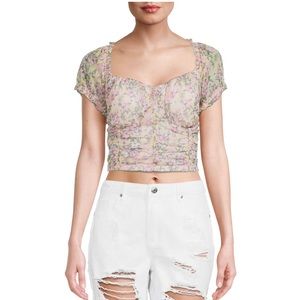 Madden NYC crop floral top
